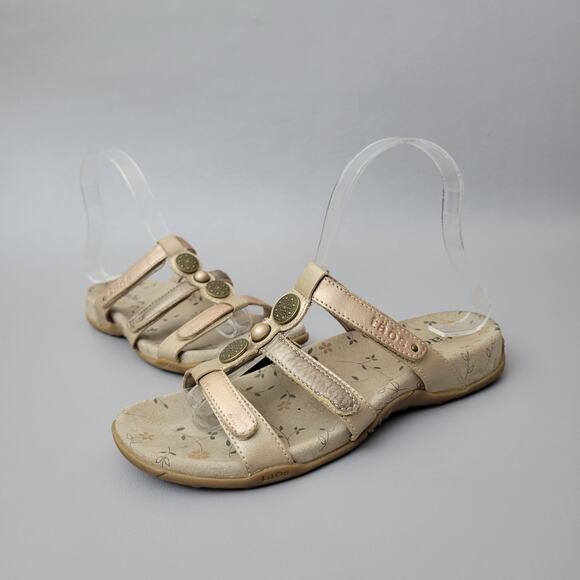 Taos Prize Sandals Womens Adjustable 3 Strap Leather Bronze Metallic Size 6 - Picture 2 of 7
